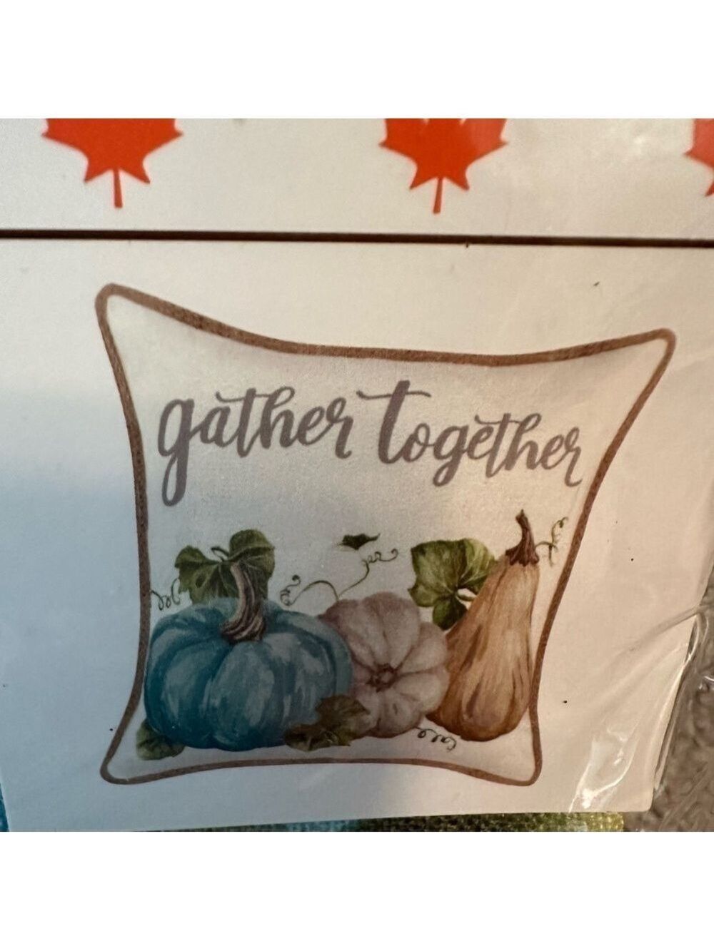 Fall 17x17 Gather Pillow Covers NWT Set of 2
